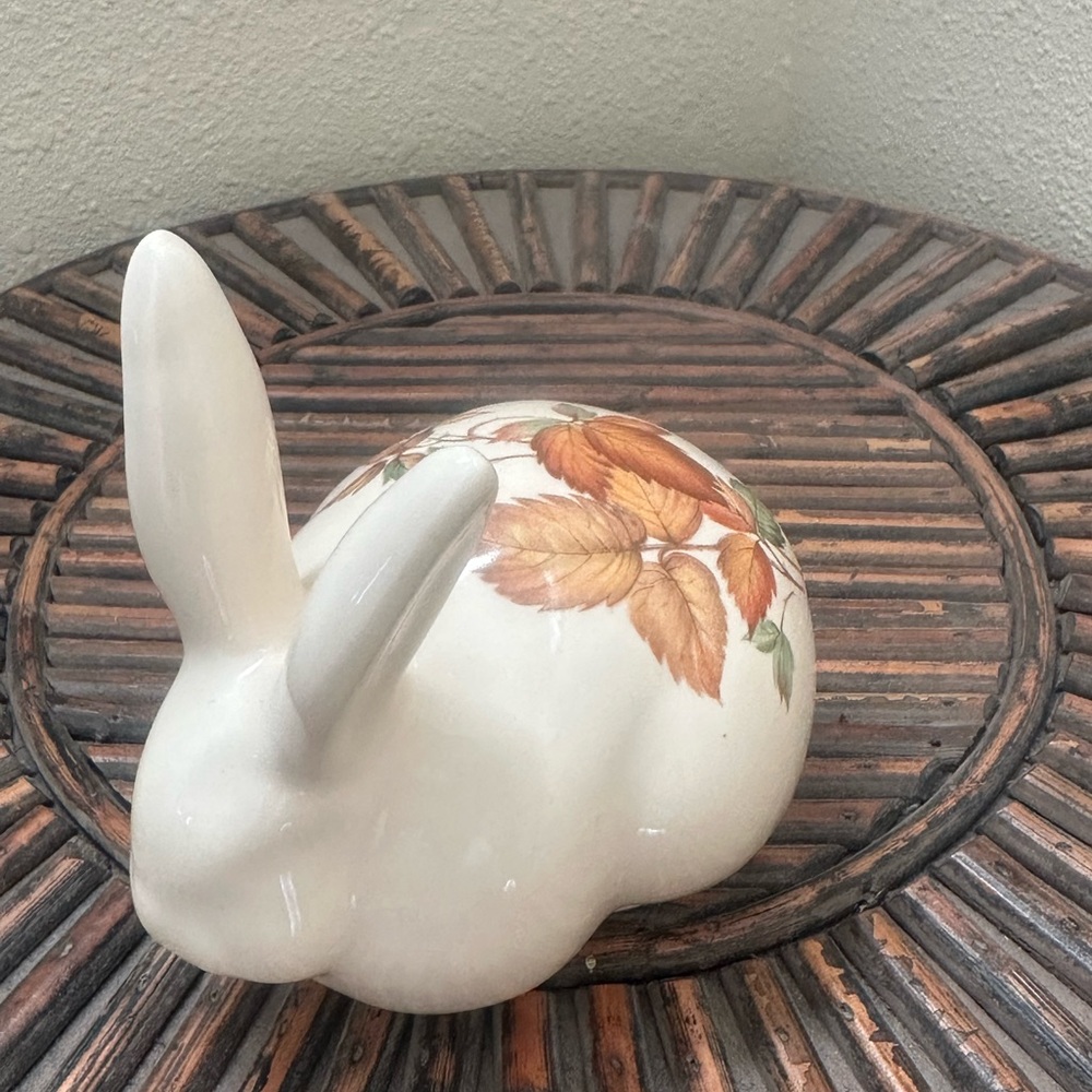 Porcelain Rabbit With Cottontail.